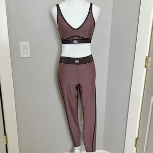 ALO Yoga Dusty Purple Bra and Leggings Set